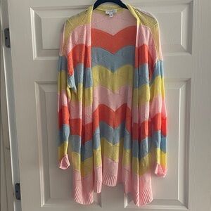 Mud Pie Colorblock Colorful Parker Cardigan
